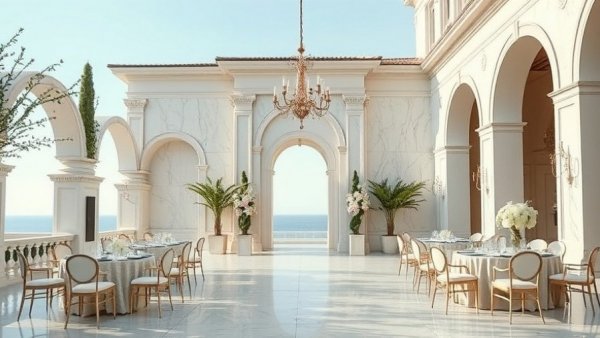 A Sleek Ivory Wedding Defined by Architectural Quartzite Accents and a Cinematic Atmosphere at Villa Miani