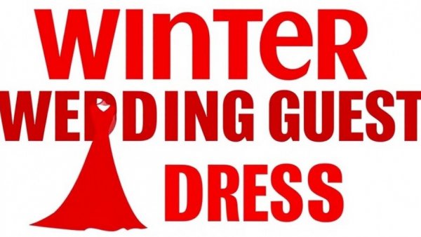 Lulus Wedding Guest Dresses text design with dress silhouette.