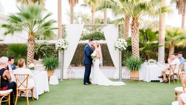 A Palm Springs Inspired Wedding on Amelia Island with Tropical Texture and Family Heart