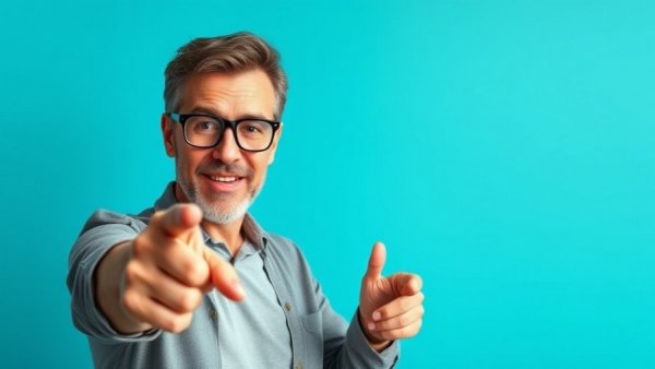 Wedding Songs Podcast Future Plans: man energetically pointing with podcast branding.