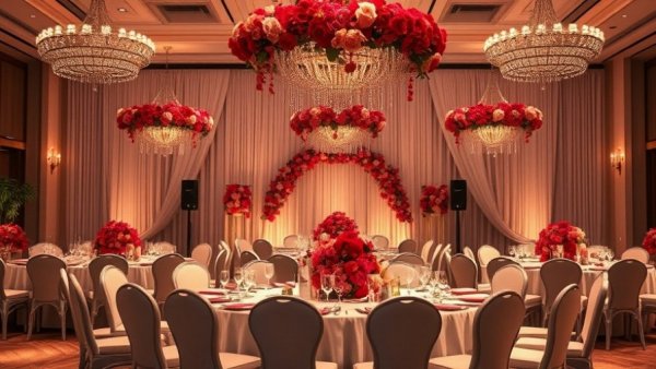 Elegant Pelican Hill wedding reception with floral decor.