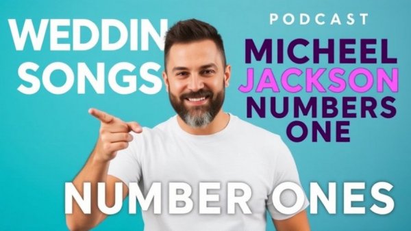 Michael Jackson wedding music podcast episode poster with host.