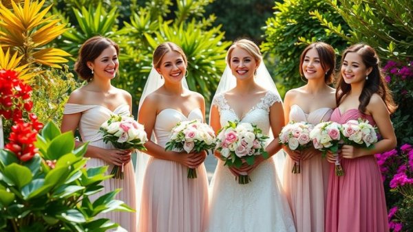 Hill Country wedding personal touches with a joyful bridal party