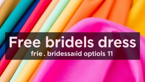 Colorful swatches highlighting free bridesmaid dress options.