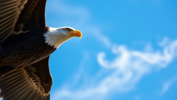 Majestic bald eagle with informative text about top Eagles wedding songs.