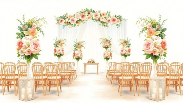 Wedding Budget Tips for 2026: Elegant watercolor layout with floral decor, highlighting affordable choices.