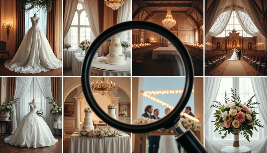 Wedding industry statistics depicted through diverse wedding photographs and elements.