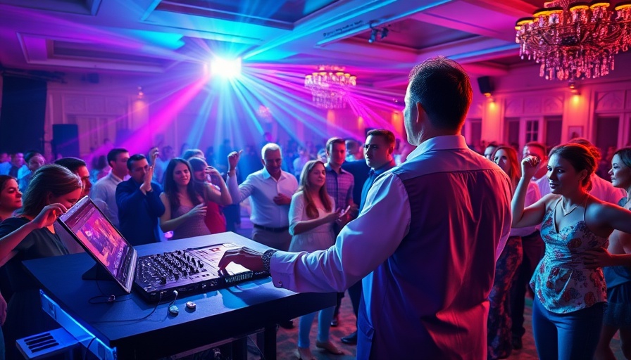 DJ transforming a wedding with lively music and dance floor energy.