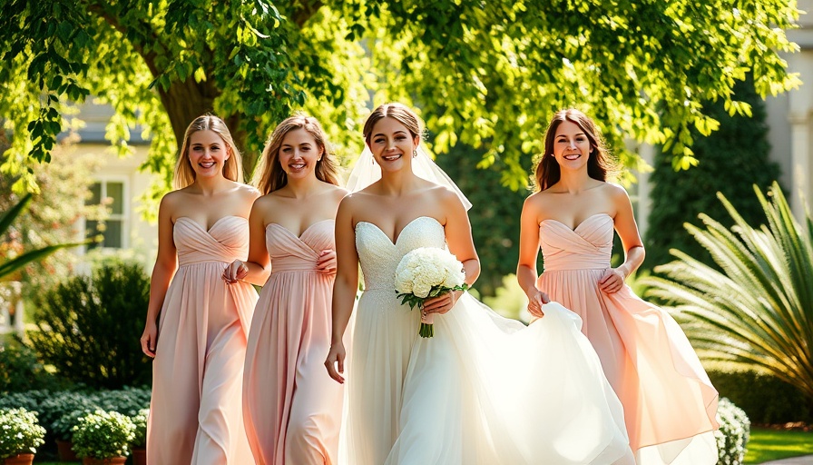 Classic Wedding at Koury Farms bride and bridesmaids in garden