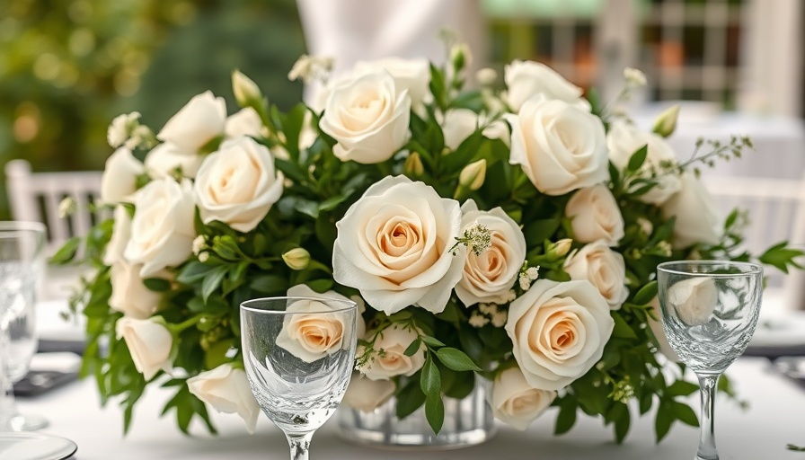 Elegant wedding table setup near Lake Como with white flowers.