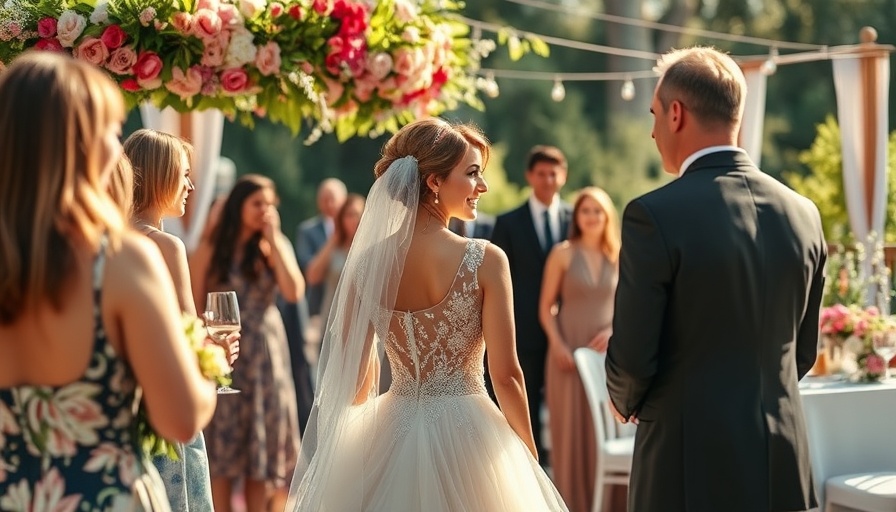 Elegant outdoor wedding reception with personalized details.