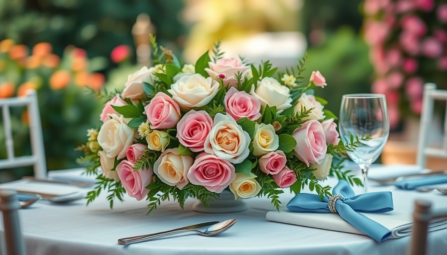 Elegant floral wedding table setting by wedding vendors.