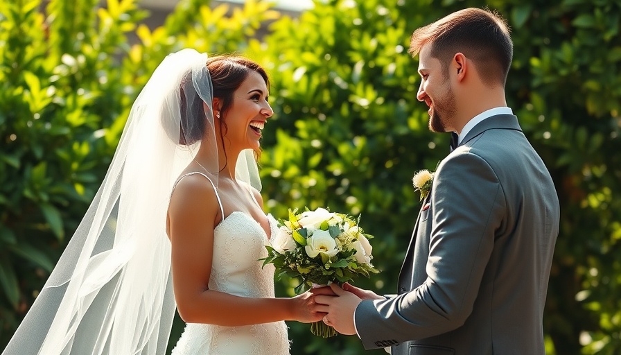 Joyful garden wedding ceremony with elegant decor