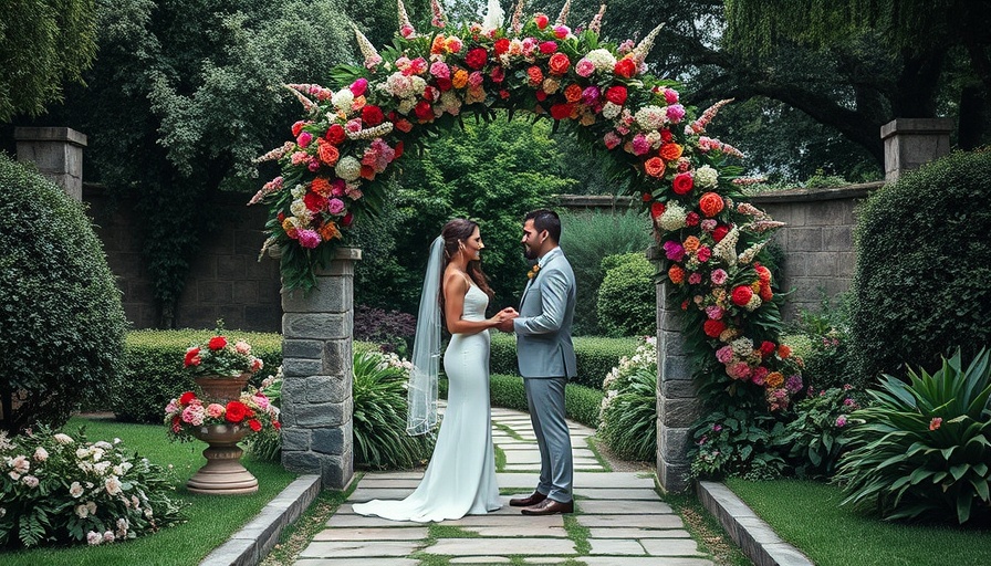 Elegant couple exchanging vows at a Mexican destination wedding.