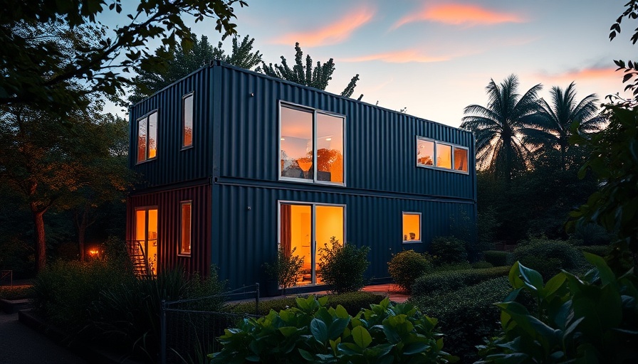Modern container structure illuminated for bachelorette brunch Asheville.