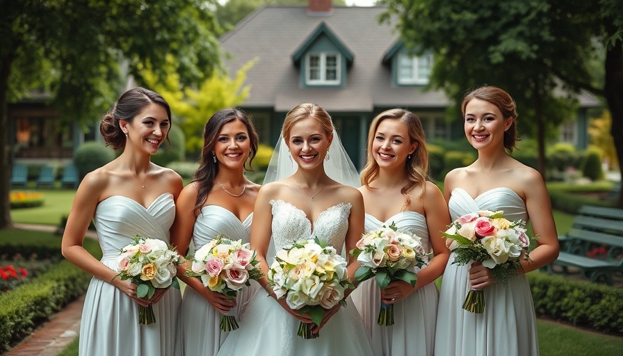 Fairhope wedding celebration with bridesmaids and bride.