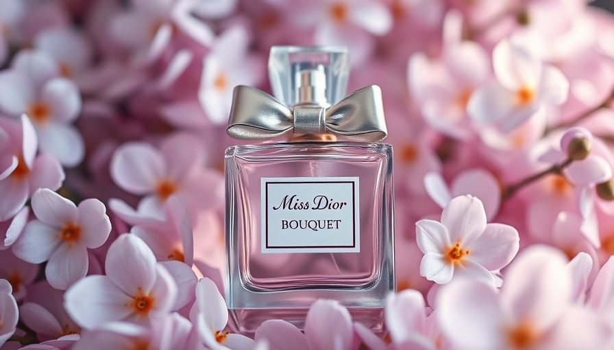 Dior Bridal Beauty Collection Miss Dior perfume with pastel flowers.