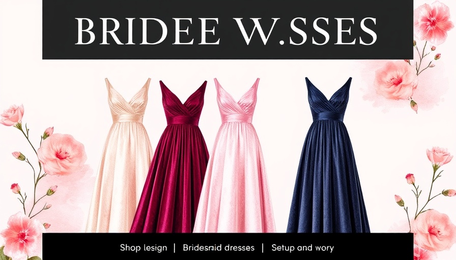 Velvet bridesmaid dresses fall wedding ad design.