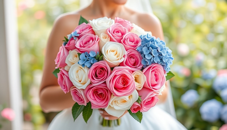 Bride's colorful bouquet at a wedding, showcasing wedding vendors