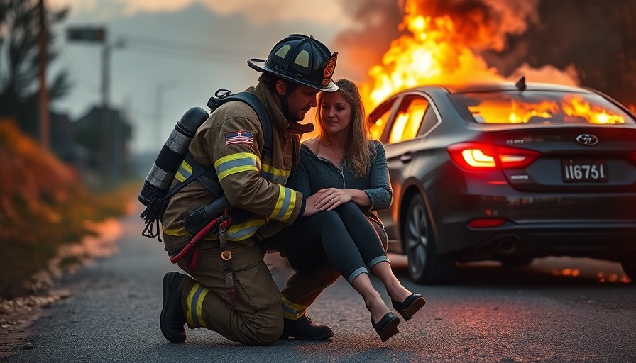 Louisiana firefighter saves woman from fiery crash at night