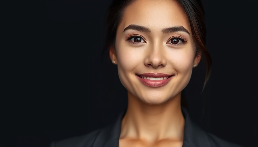 Professional young woman expressing confidence and positivity in business.