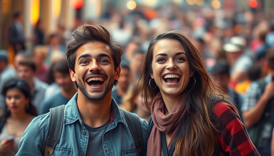 Cheerful young adults at an event, Metal Organic Frameworks Nobel Prize context.