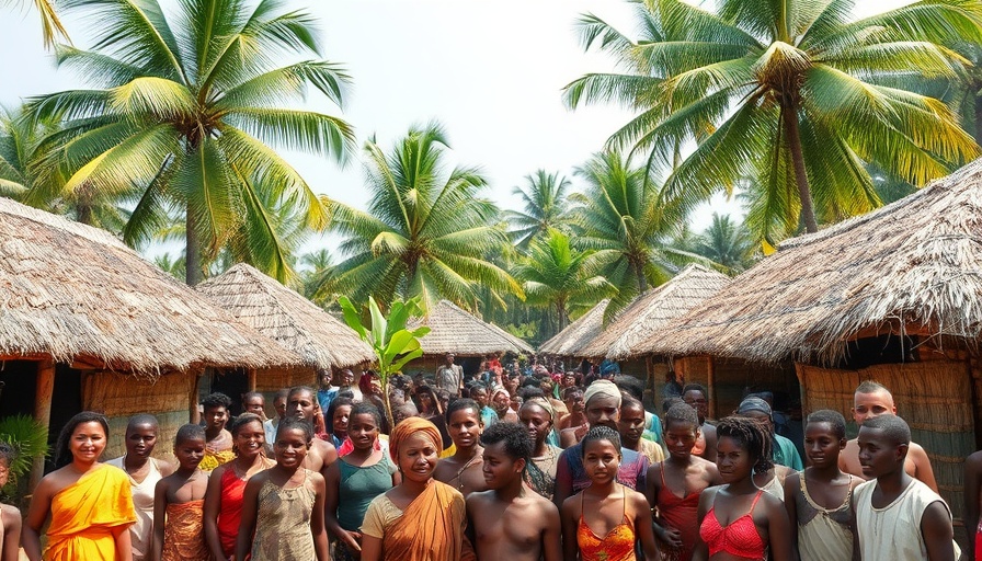 Community gathering of villagers for cash grants for forest conservation