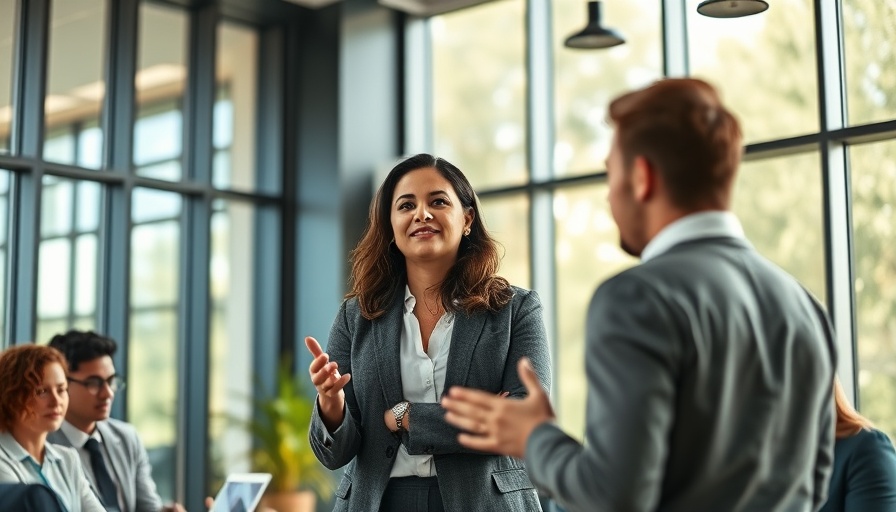 Confident leaders inspire excellence in a modern office meeting.