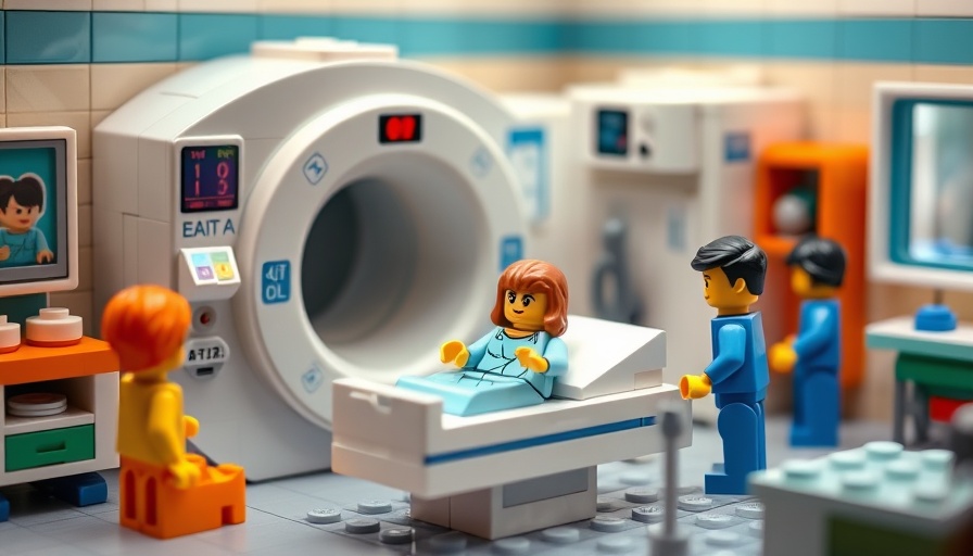 Colorful LEGO MRI scanner toys alleviate anxiety for children.