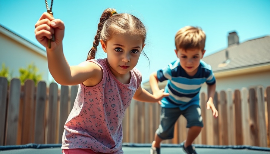 10-Year-Old Girl Saves Brother From Choking on trampoline in backyard.
