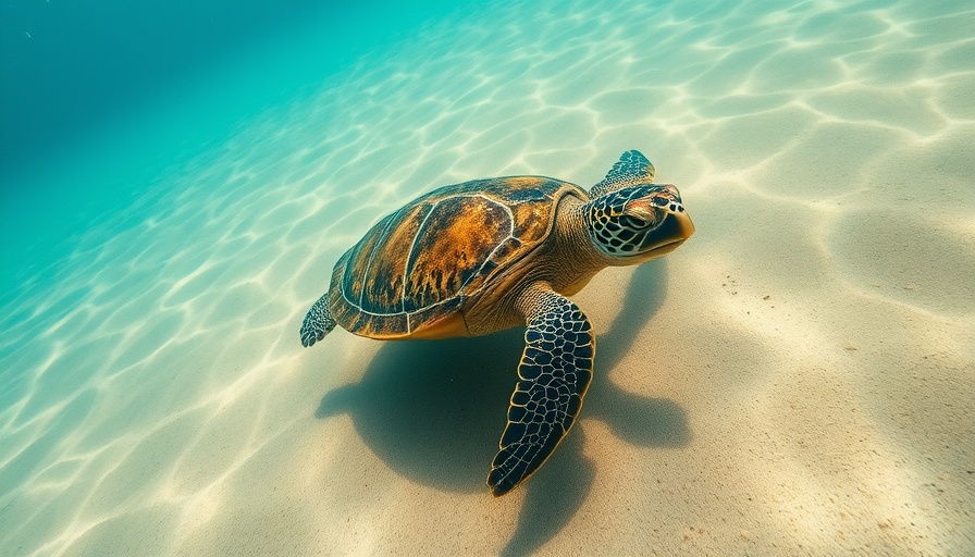 Green Turtle Conservation Success: Turtle swimming in clear ocean.