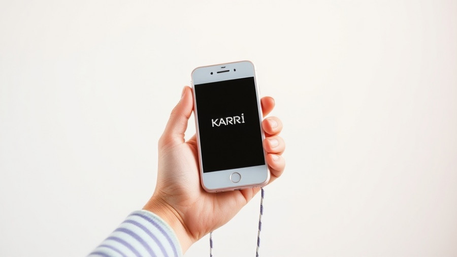 Compact screen-free smartphone for kids held in hand with simple display.