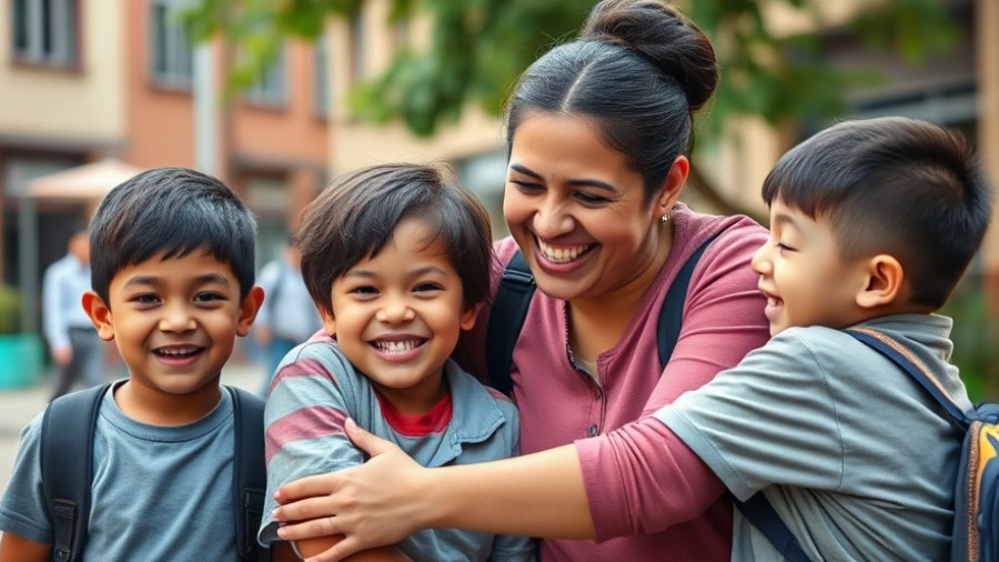BlinkNow Foundation educator with smiling children.