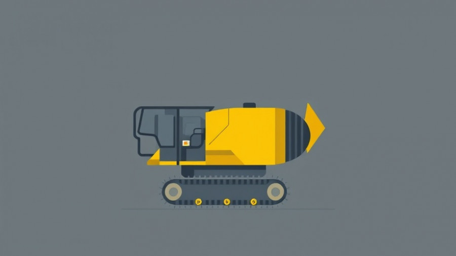 Abstract mining machine symbolizing sustainable mining technology investment.