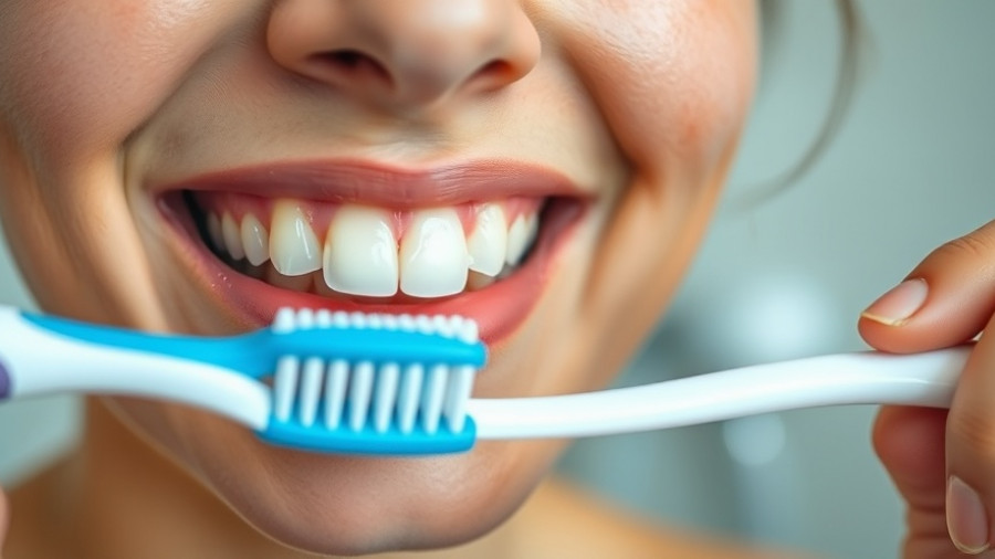 Close-up of person brushing teeth, highlighting benefits of water fluoridation.