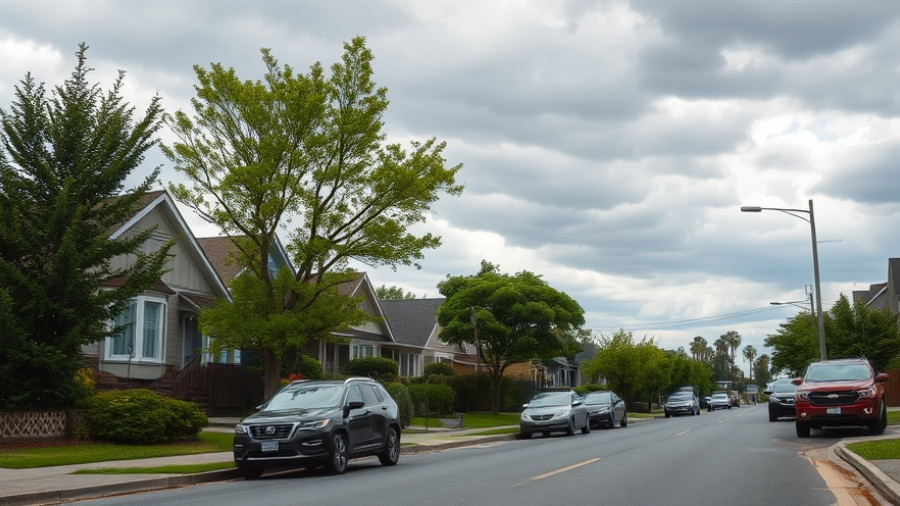 Proactive Housing Development in suburban street view with parked cars.