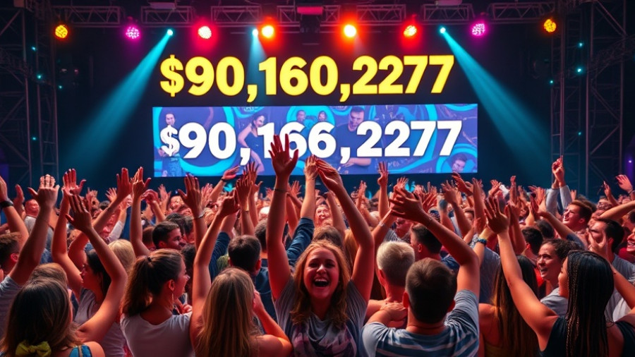 Celebration of record amount raised for children's health with lively crowd.