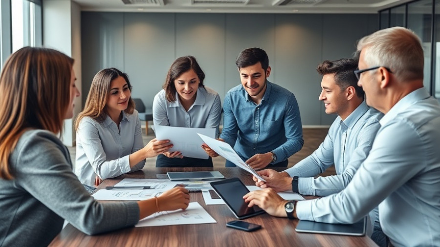 Professionals discussing charts highlight questions every leader should ask before launching a major initiative.