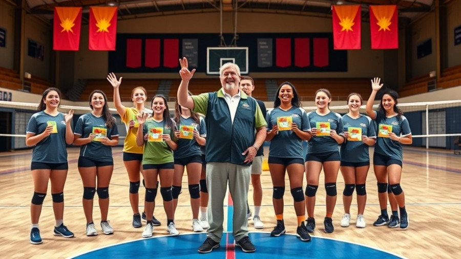 Volleyball team surprises janitor with gifts on gym court