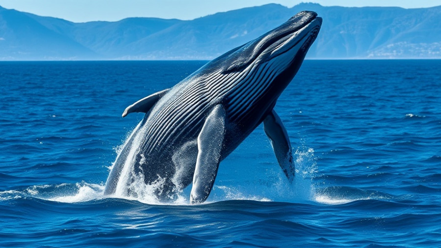 Humpback whale breaching, showcasing population recovery.