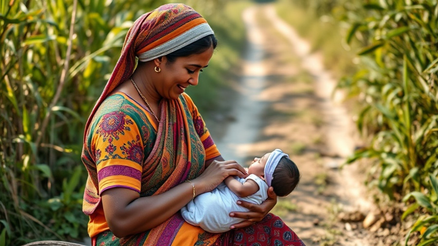 Rural Women's Health Empowerment: Two women caring for a newborn.
