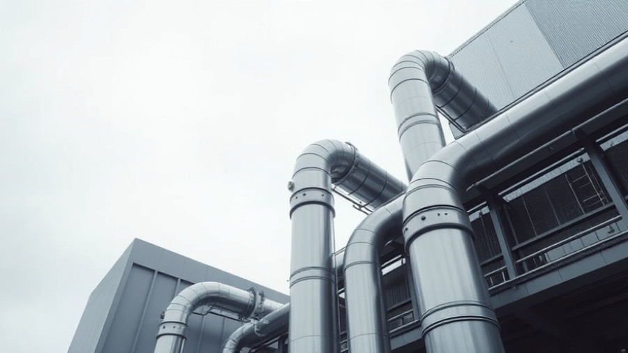 Sleek industrial air filter pipes for carbon capture
