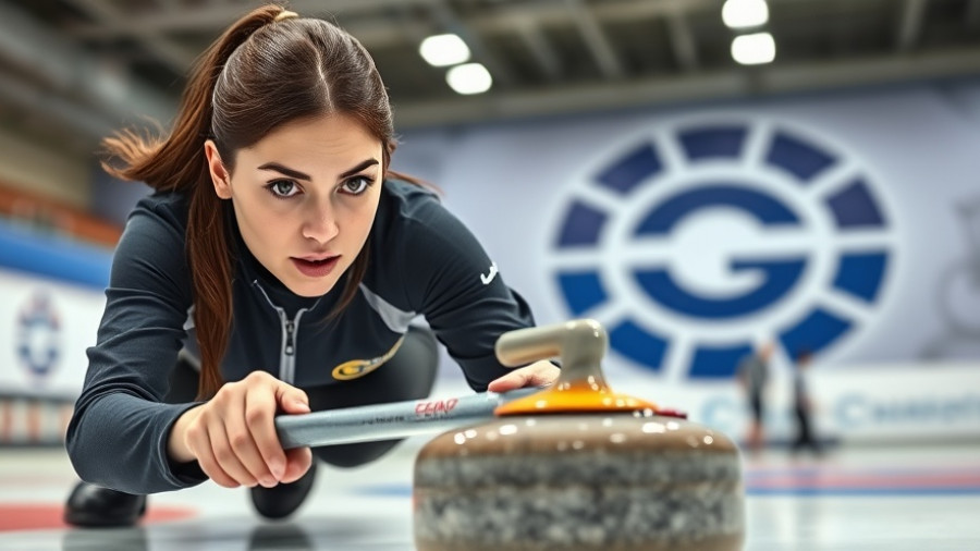Female curler at 2025 Home Hardware Canadian Curling Pre-Trials Final