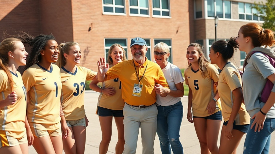 High school volleyball team surprises janitor with new car gift celebration.