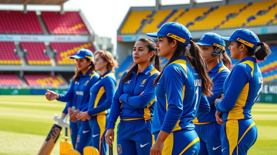 Empowered women cricketers in India training on the field with coach