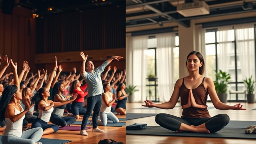 Global wellness activities by Habuild in auditorium and home studio.