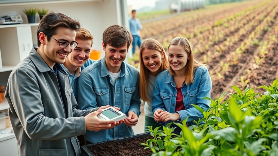 Researchers testing soil using IoT device in lab and field, IoT soil testing device for farmers