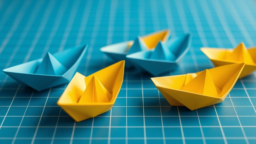 Colorful paper boats symbolizing transformational leadership.