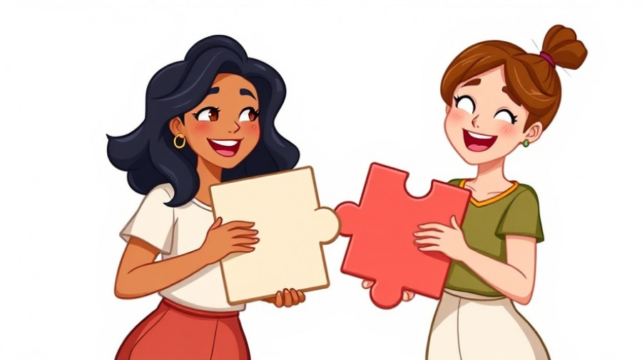 Two animated women holding puzzle pieces, symbolizing assessing company culture.