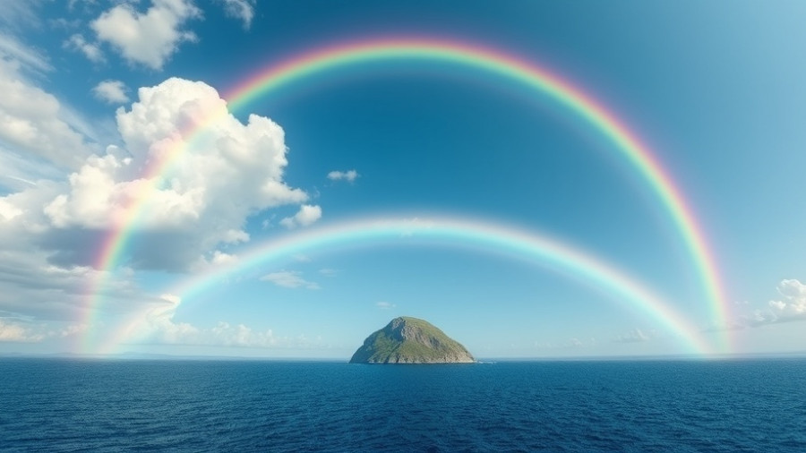 Stunning circular rainbow over water in Weather Photographer of the Year competition.